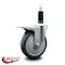 Service Caster 5'' Thermoplastic Rubber Swivel 1-1/8'' Expanding Stem Caster Total Lock Brake SCC-EXTTL20S514-TPRB-118 - alternate 3
